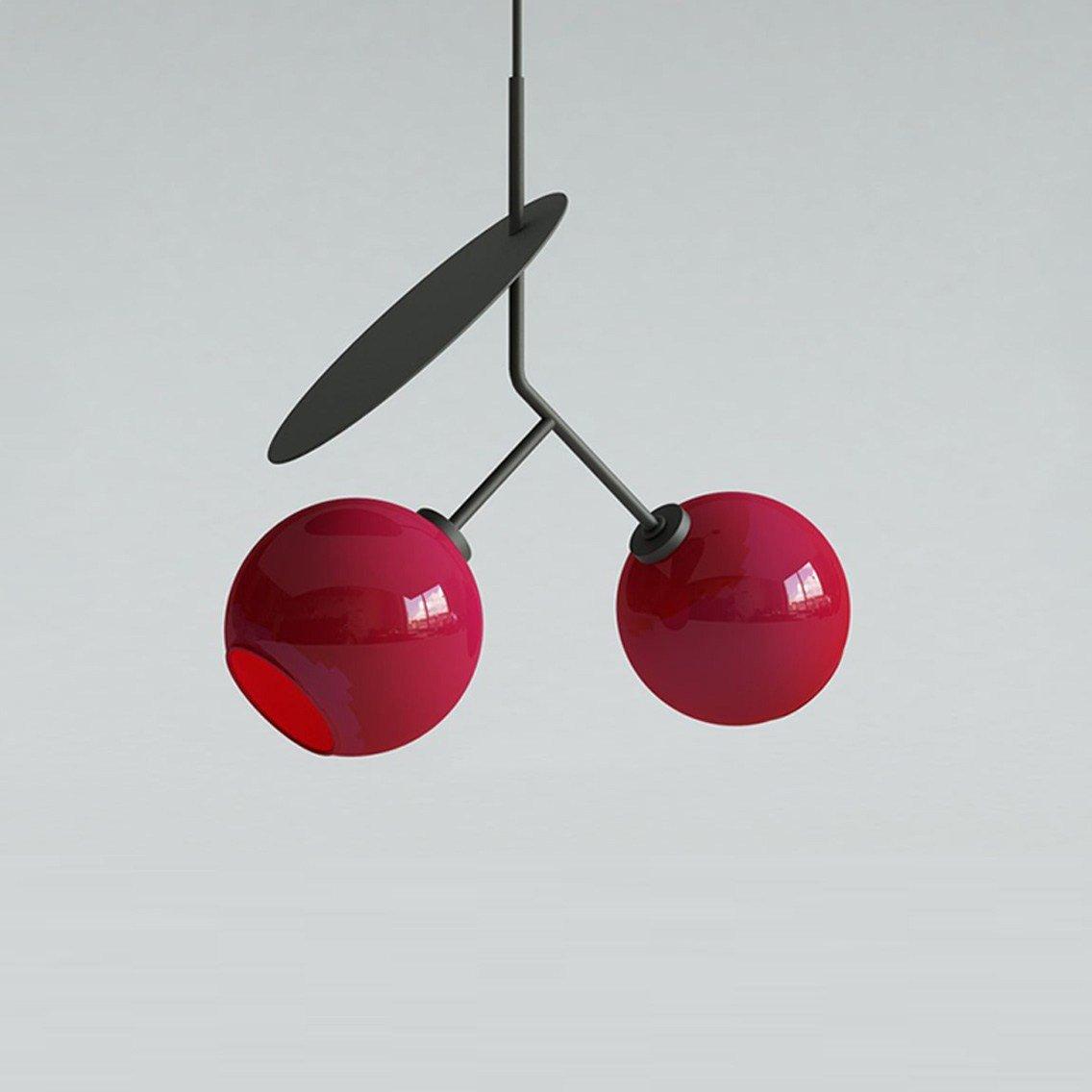 Sodomar Cherry Pendant Light, Metal & Glass, 3 Color