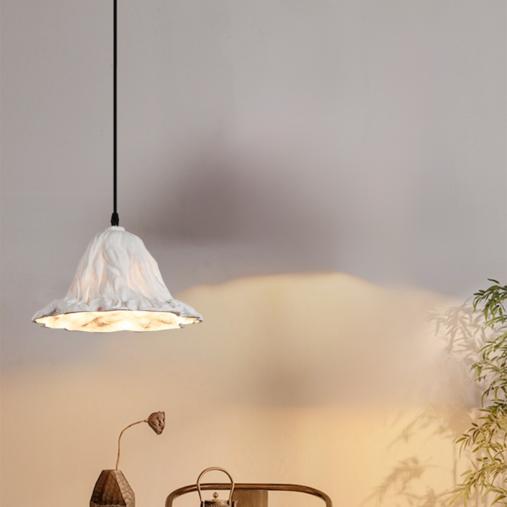 Colivedi Art Lotus Leaf LED Pendant Light Resin Dining Room