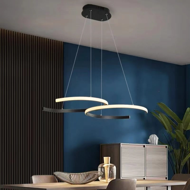 Hitosem Modern Minimalist Pendant Light, Double-C