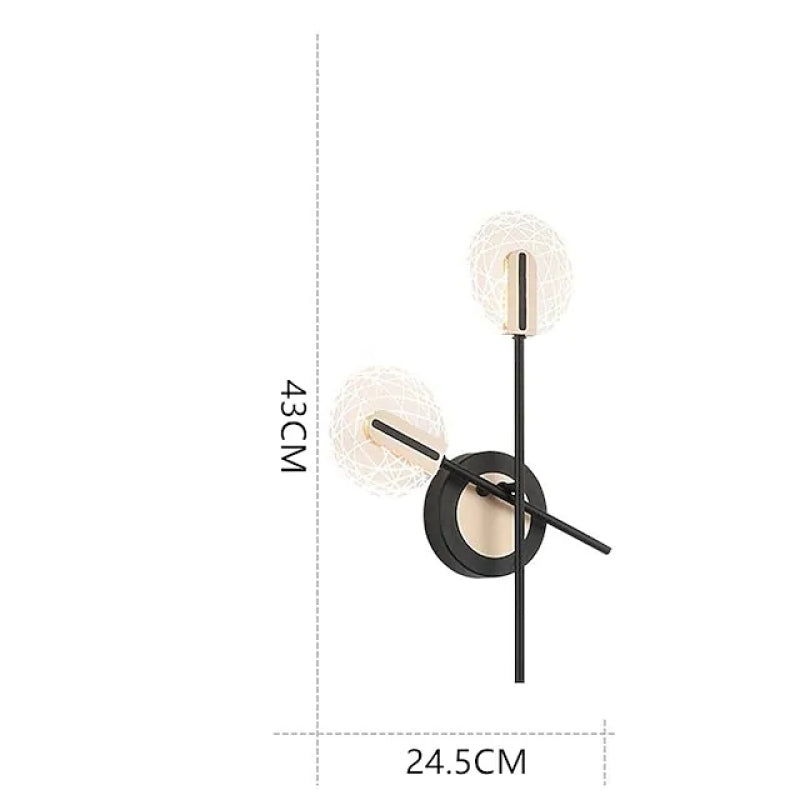 Rilomar Wall Lighting Disc Modern, Metal/, Black/White, Bedroom