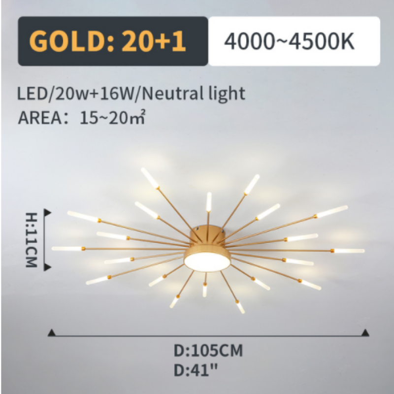 Vexor Modern Home Decoration Fireworks LED Ceiling Light-Relic Pieces