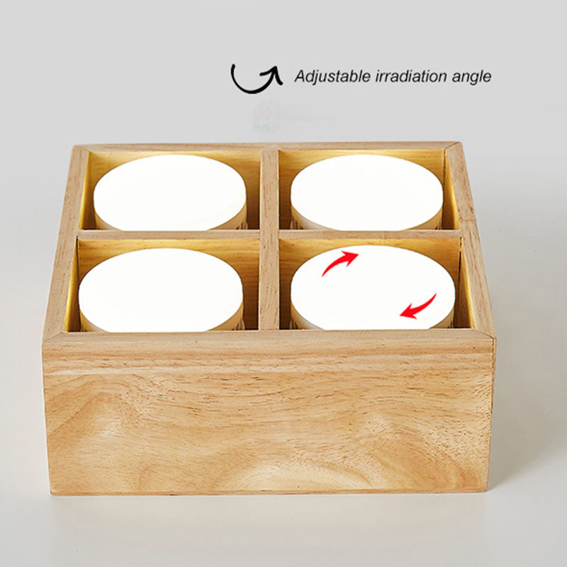 Budisim Ceiling Light No Main Light, Wood