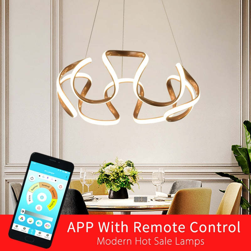 Evren Modern Irregular Flower Pendant Light, 3 Colors-Relic Pieces