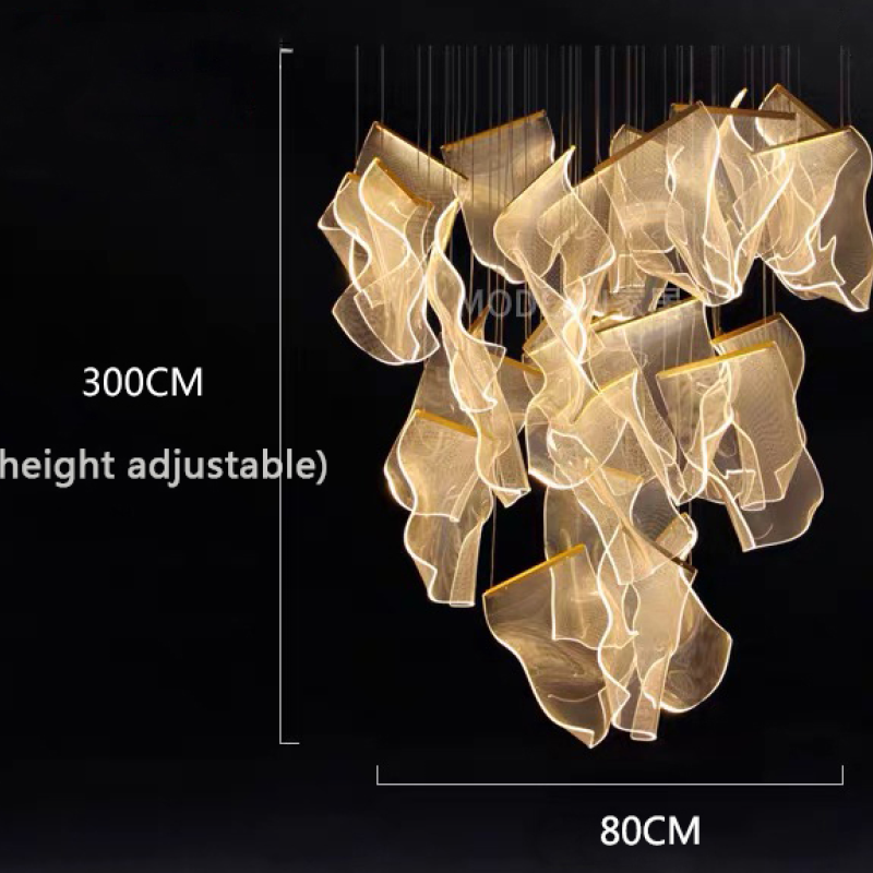 Melibami Luxury Artistic Chandelier, Gold