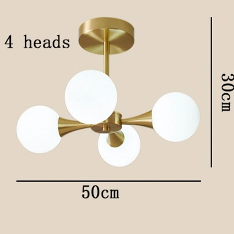 Zatutek Contemporary Flush Mount Ceiling Light, Glass Bubble