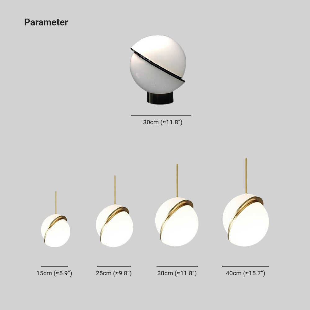 Duteder Simple Pendant Light, Gold & White