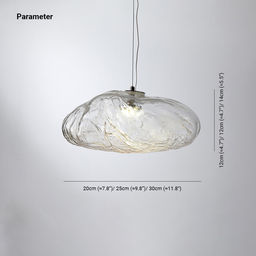 Colopuk Minimalist Spherical Glass Pendant Light, 3 Colour