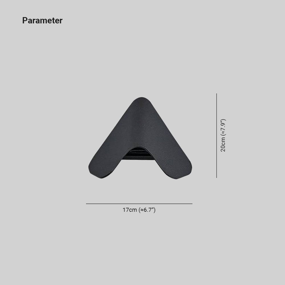 Lobenin Minimalist Triangle Metal Outdoor Wall Lamp, Balck/White