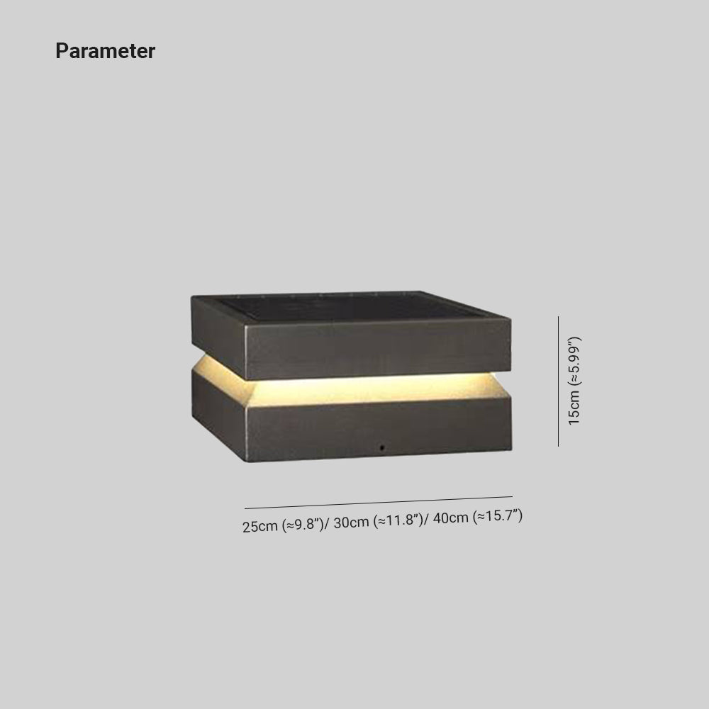 Corvex Outdoor Lamp Modern Concave Black Solar-Relic Pieces
