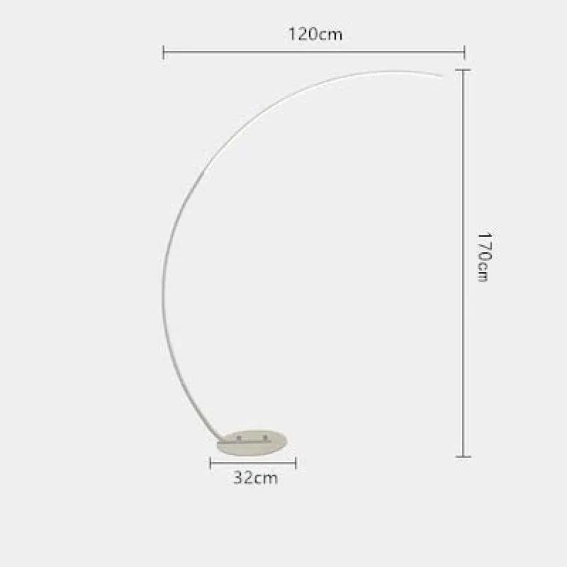 Supobas Modern Arc LED Floor Lamp, Black/White, Metal/Silicon