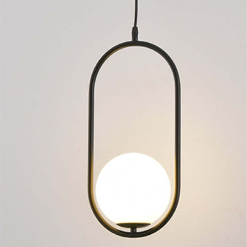 Dosenud Modern Globe Metal/Glass Pendant Light, 3 Style