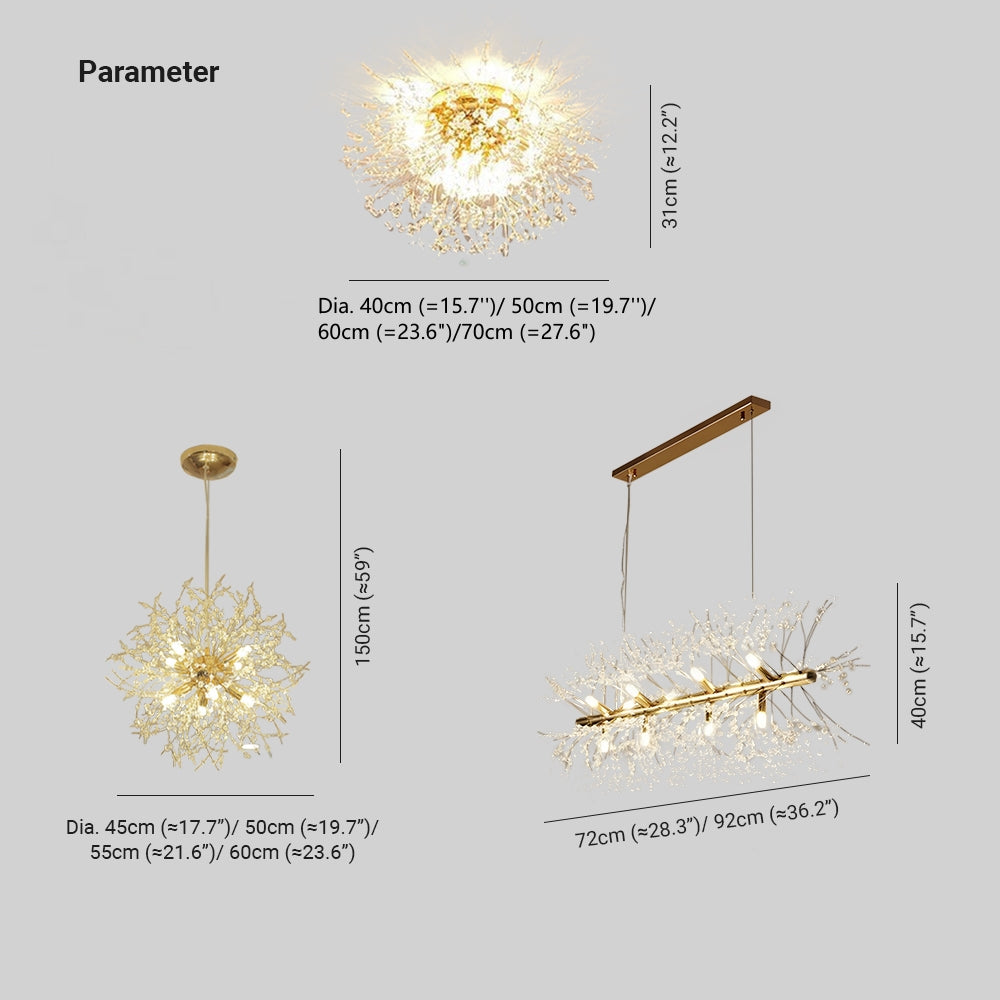 Lirex Vintage Pendant Light Dandelion firework-Relic Pieces