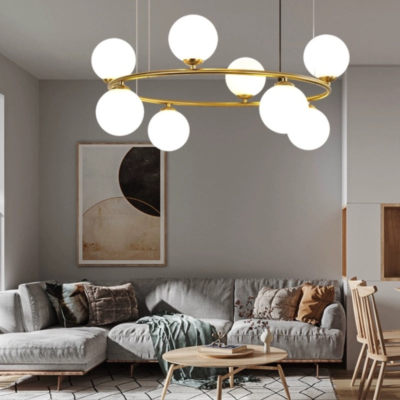 Tukubon Nordic Ring Magic Bean Pendant Light Black/Gold Metal