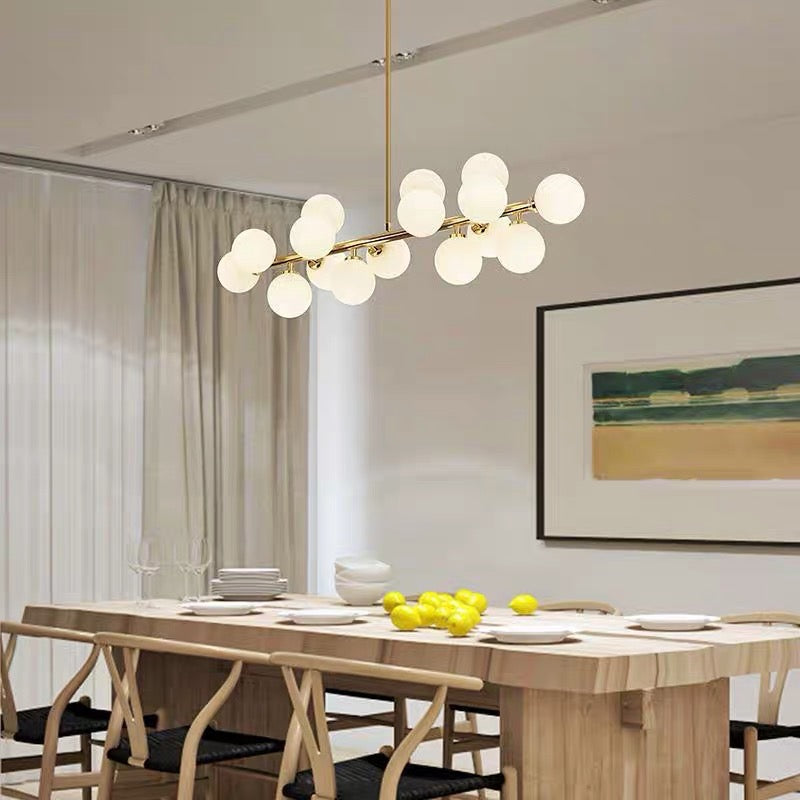 Cogamom Bass Glass Bubble Golden Chandelier