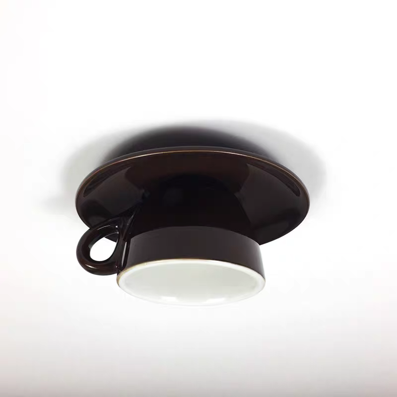 Rulenero Modern Coffee Cups Ceramic Flush Ceiling Lighting