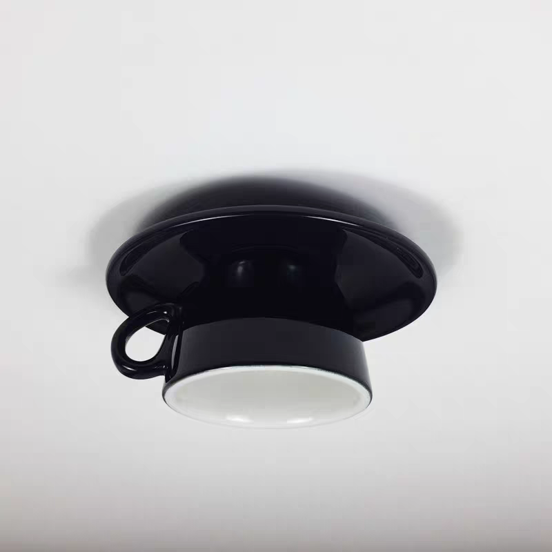Rulenero Modern Coffee Cups Ceramic Flush Ceiling Lighting