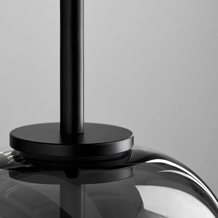 Vopurem Minimalist Pendant Light Glass Smoke Gray