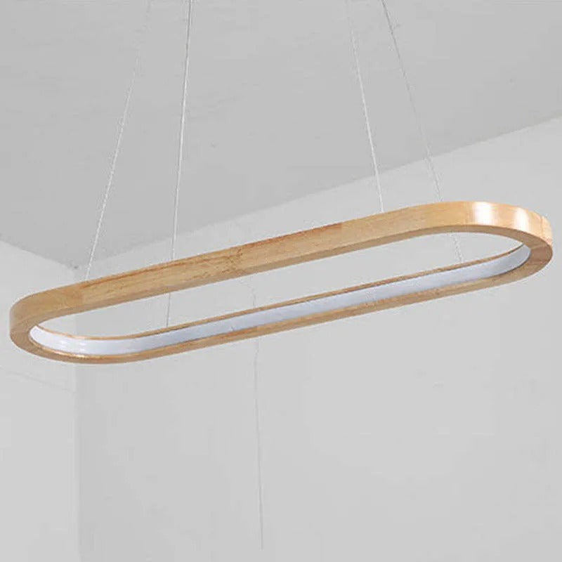 Lyraen Contemporary Oval Wooden Pendant Light-Relic Pieces