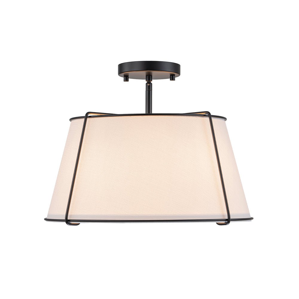 Vesina Linen Semi Flush Mount Ceiling Light-Relic Pieces