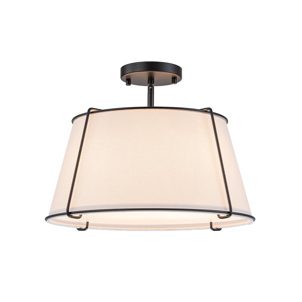 Vesina Linen Semi Flush Mount Ceiling Light-Relic Pieces