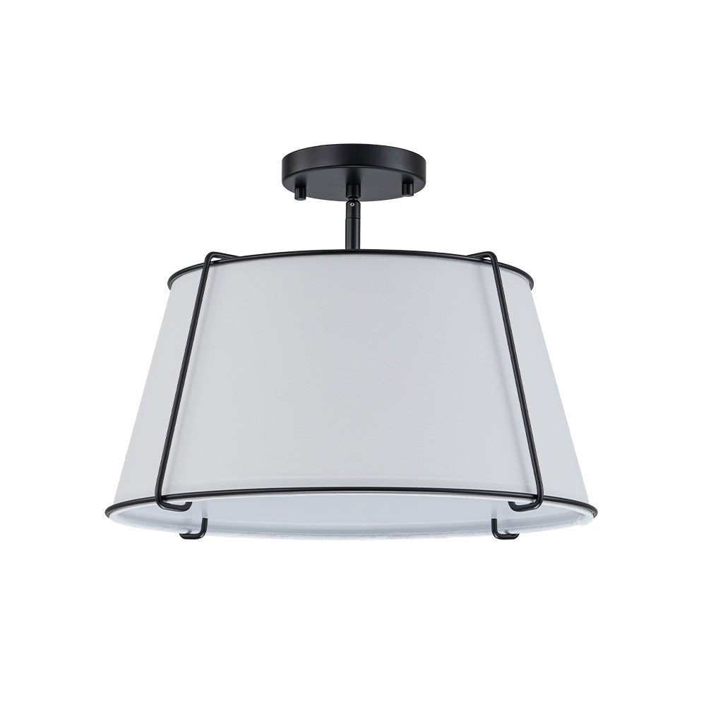 Vesina Linen Semi Flush Mount Ceiling Light-Relic Pieces