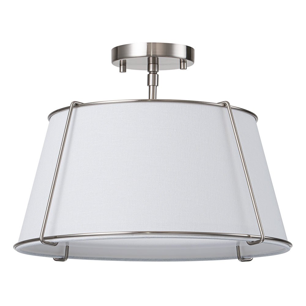 Vesina Linen Semi Flush Mount Ceiling Light-Relic Pieces