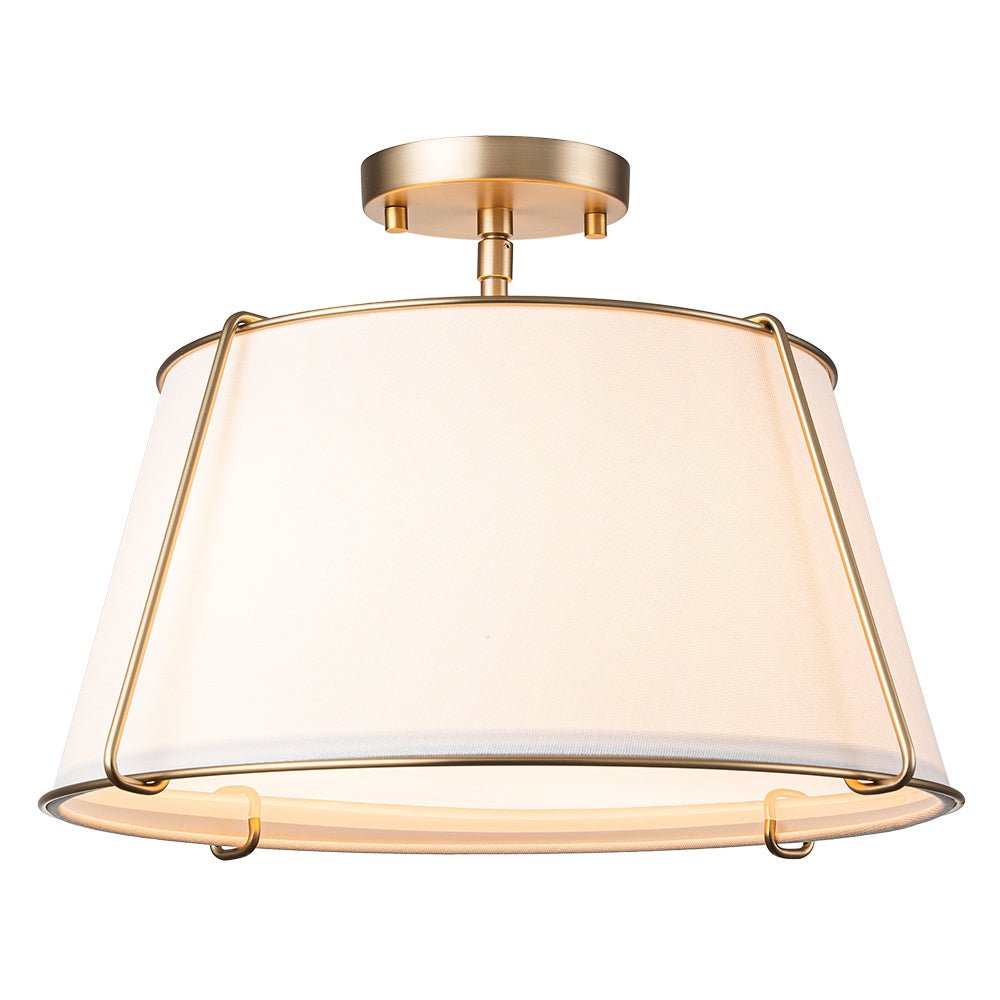 Vesina Linen Semi Flush Mount Ceiling Light-Relic Pieces