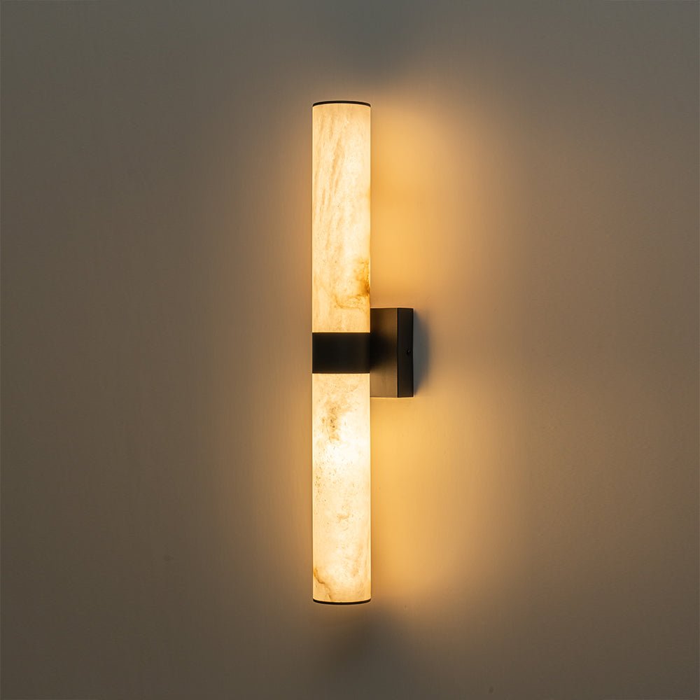 Glitre LED Linear Alabaster Bathroom Wall Sconce-Relic Pieces