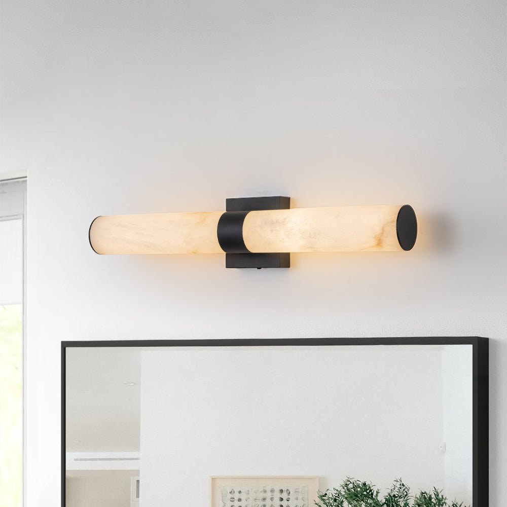 Glitre LED Linear Alabaster Bathroom Wall Sconce-Relic Pieces