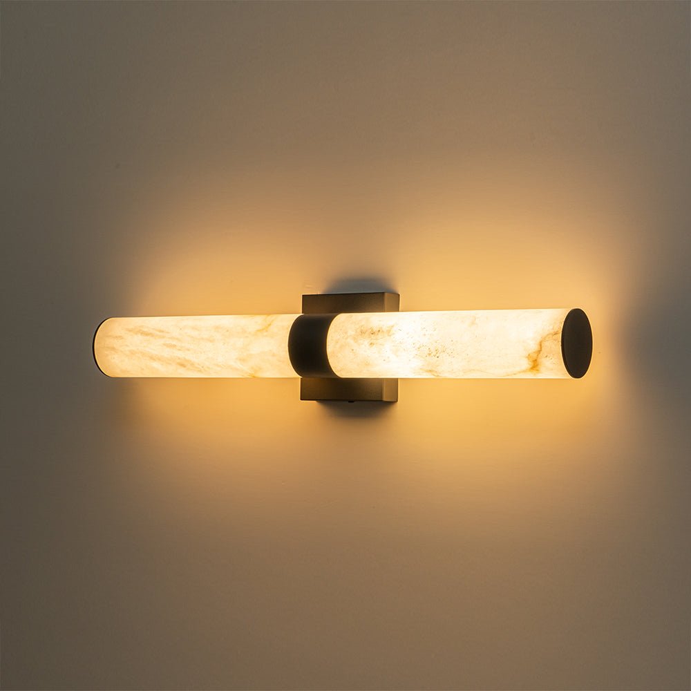 Glitre LED Linear Alabaster Bathroom Wall Sconce-Relic Pieces