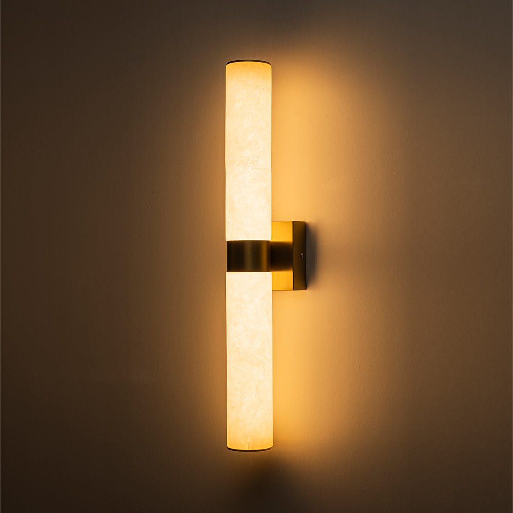 Glitre LED Linear Alabaster Bathroom Wall Sconce-Relic Pieces