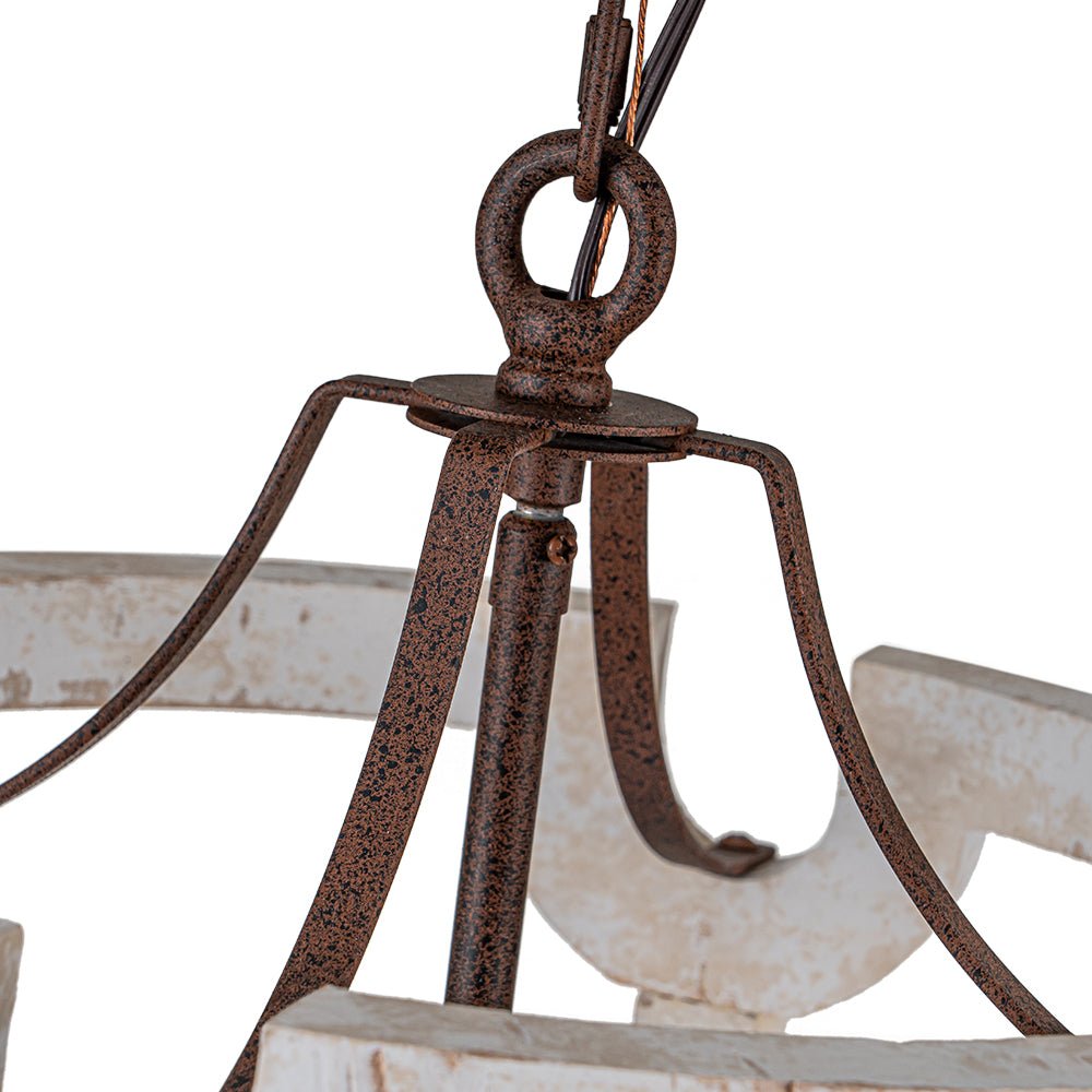 Noreli Farmhouse Wood Cylinder Pendant Light-Relic Pieces