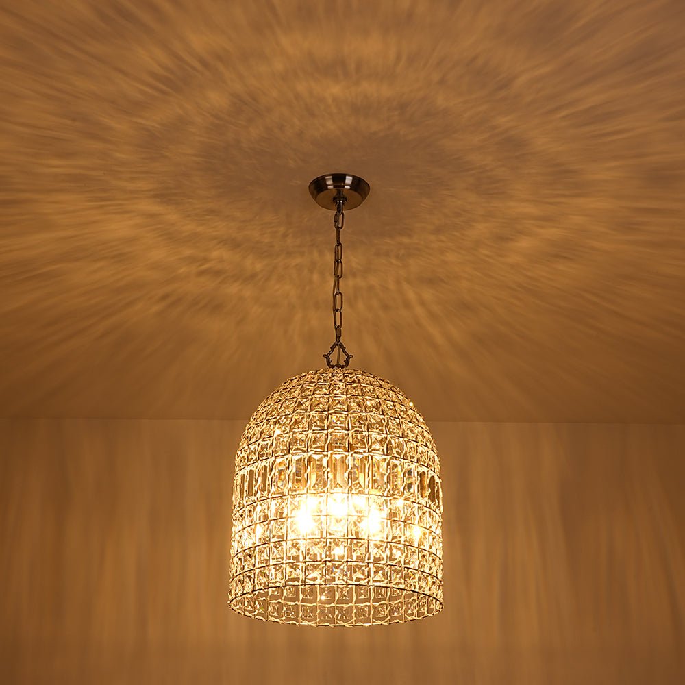 Elvora Antique Brass Crystal Chandelier-Relic Pieces