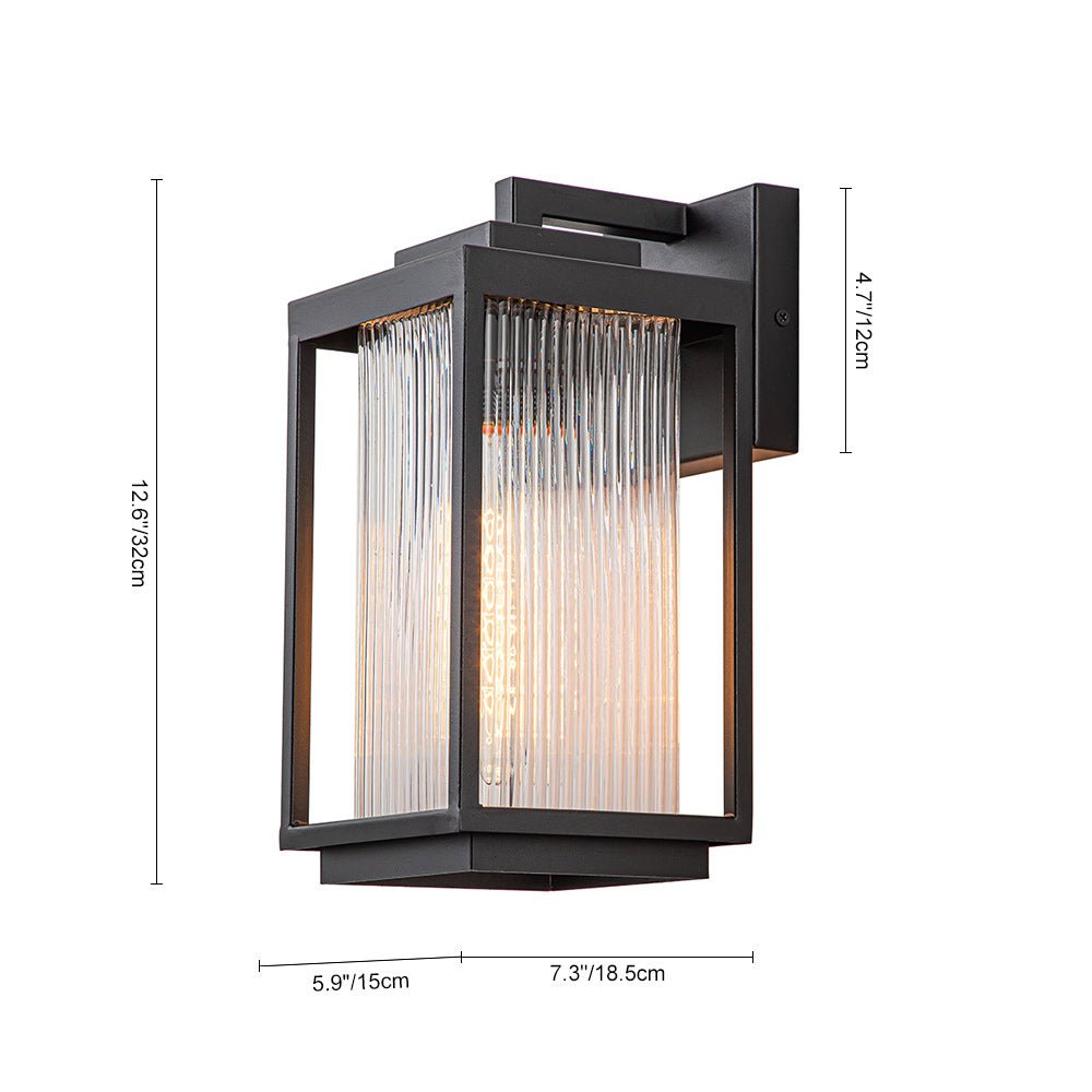 Vireon Outdoor Modern Glass Wall Lantern-Relic Pieces