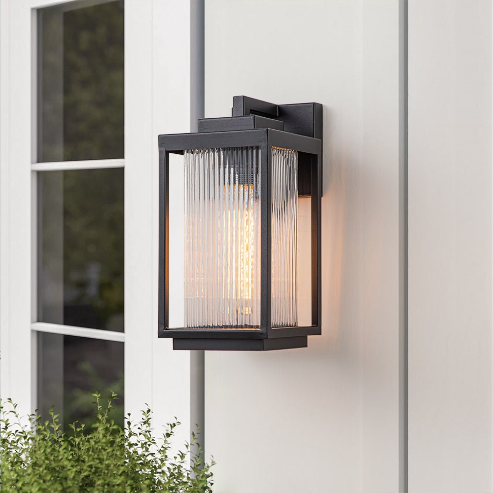 Vireon Outdoor Modern Glass Wall Lantern-Relic Pieces