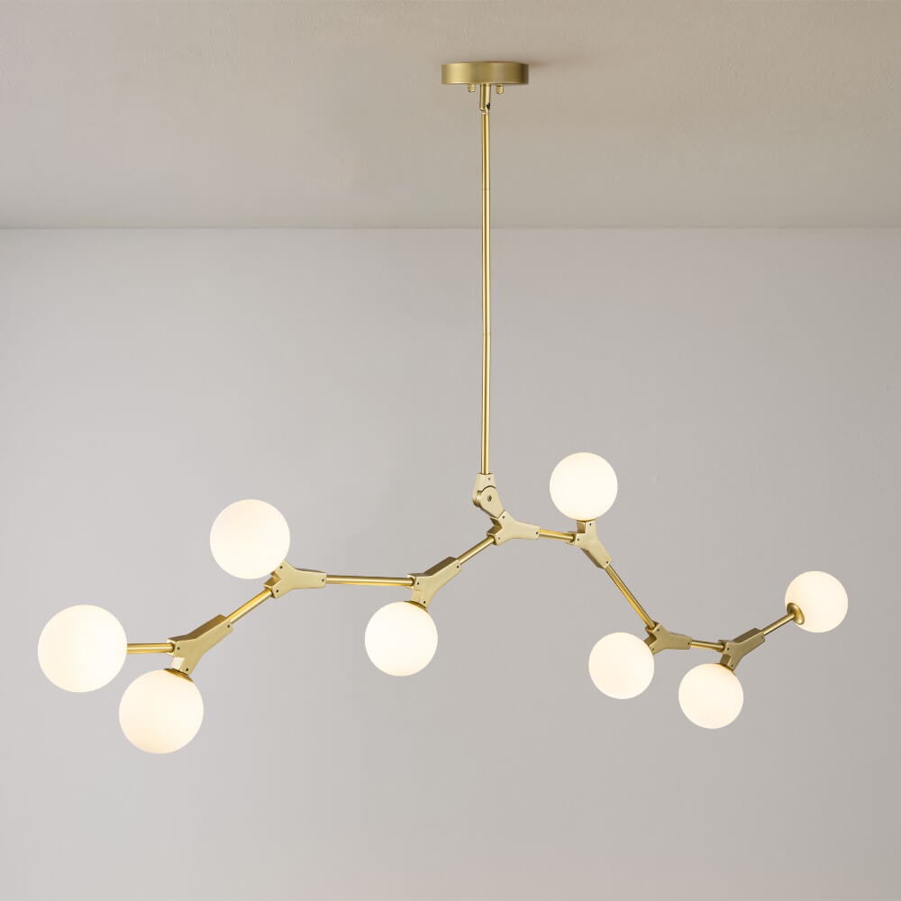 Nivero Linear Bubble Glass Chandelier-Relic Pieces