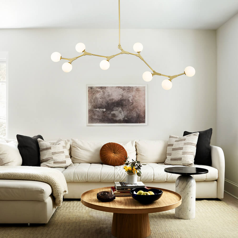 Nivero Linear Bubble Glass Chandelier-Relic Pieces