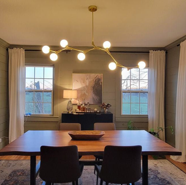 Nivero Linear Bubble Glass Chandelier-Relic Pieces