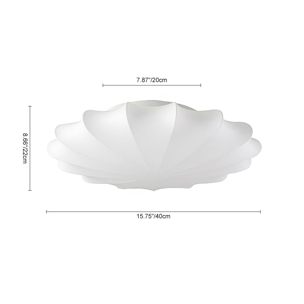 Lunari Mid-Century Modern Silk Flush Mount Light-Relic Pieces