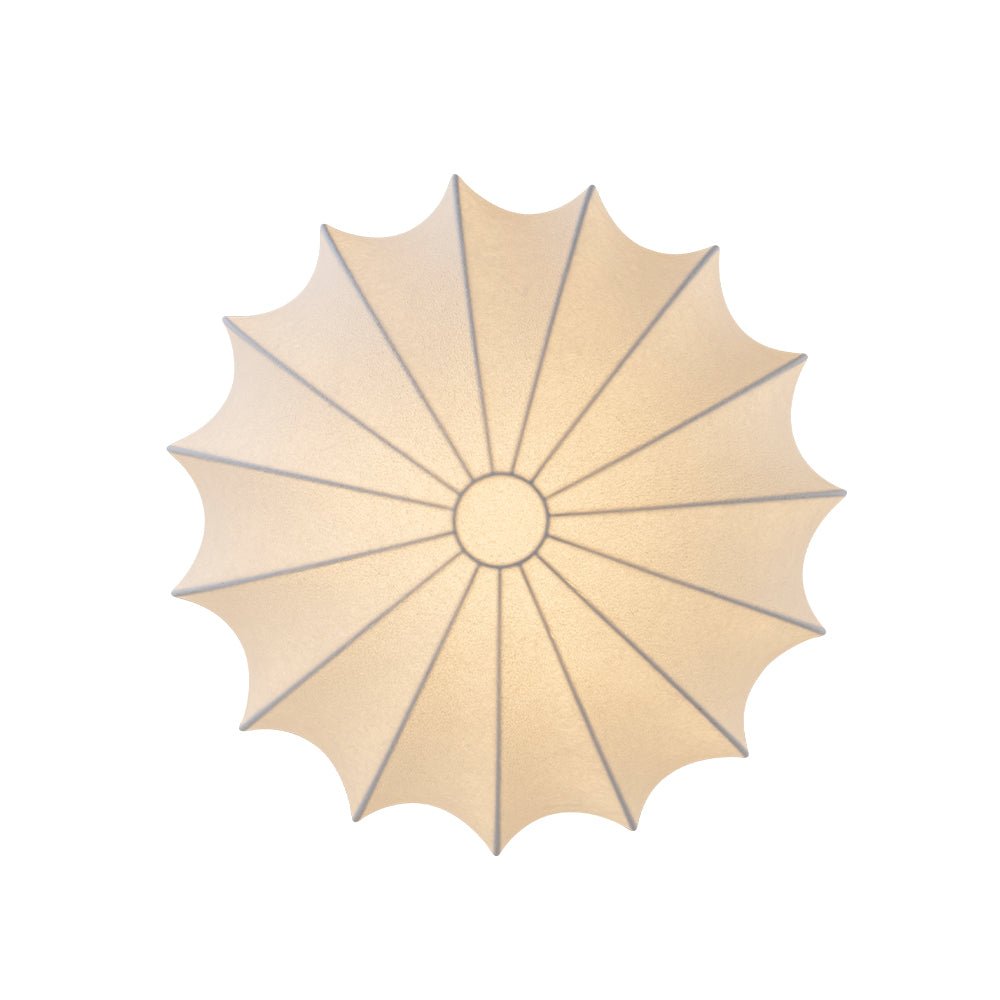 Lunari Mid-Century Modern Silk Flush Mount Light-Relic Pieces