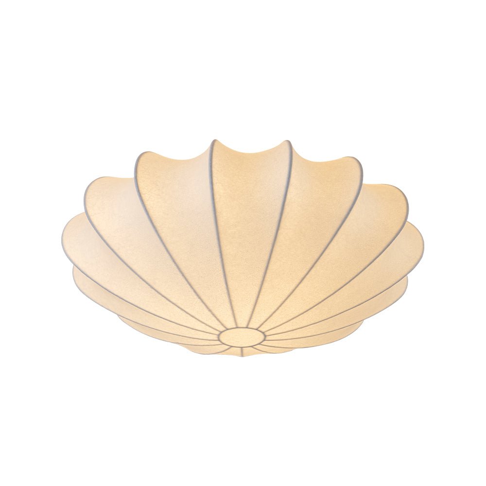 Lunari Mid-Century Modern Silk Flush Mount Light-Relic Pieces