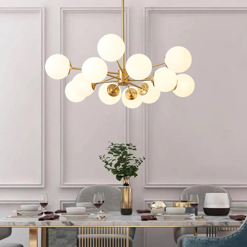 Glazia Minimalist Opal Glass Chandelier-Relic Pieces