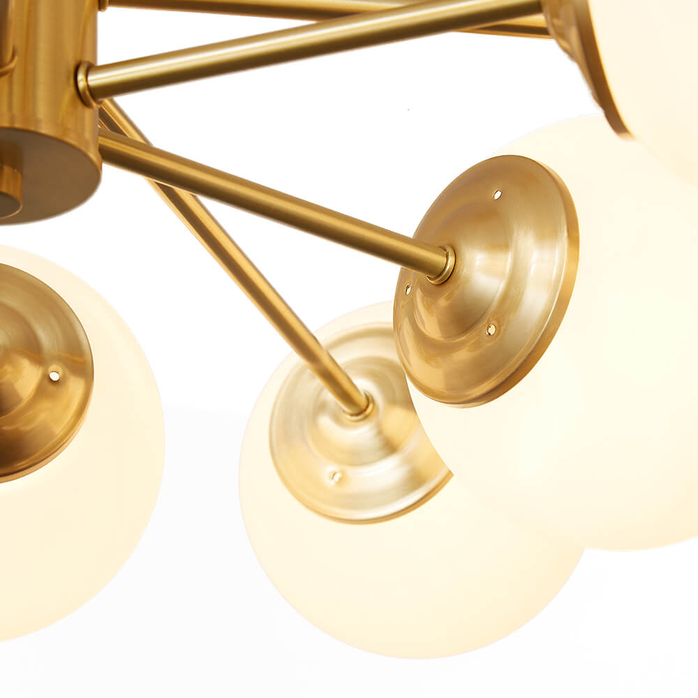 Glazia Minimalist Opal Glass Chandelier-Relic Pieces