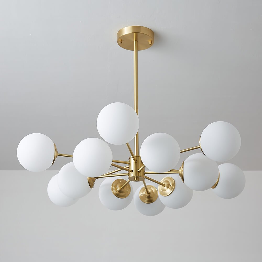 Glazia Minimalist Opal Glass Chandelier-Relic Pieces