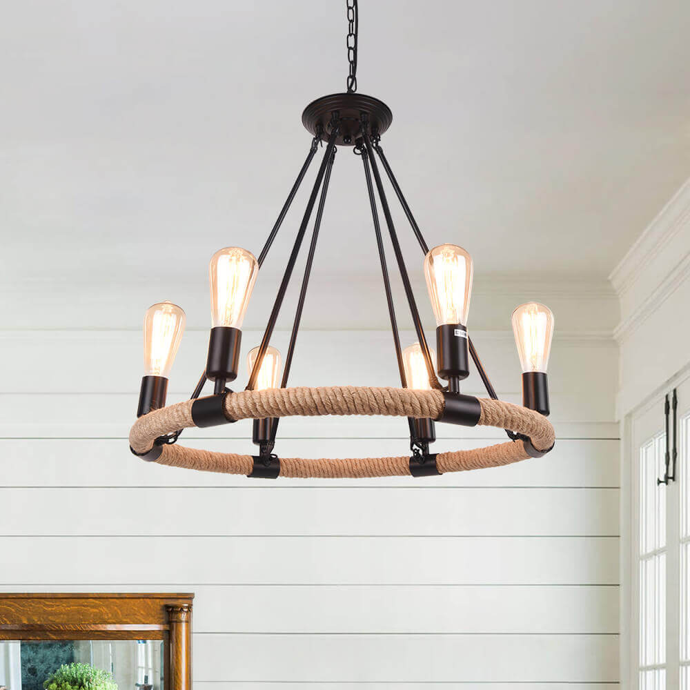 Vintage Rope Chandelier-Relic Pieces