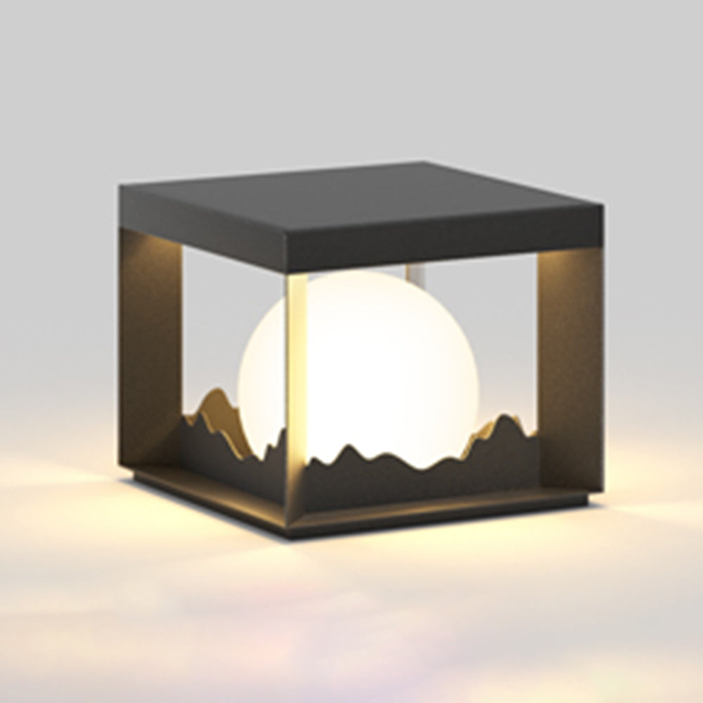 Kanigit Modern Mountain Metal Outdoor Lamp, Warm Light