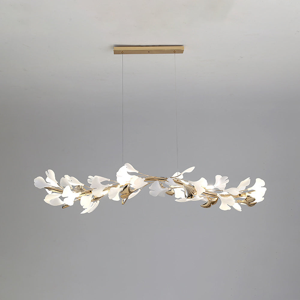 Hiserun Modern Art Deco Metal & Ceramic Chandelier, Gold