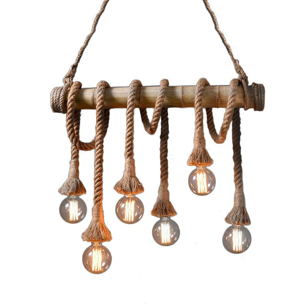 Segasad Vintage Retro Resin Pendant Light, flaxen