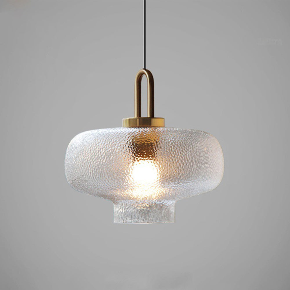 Hakogos Minimalist Blown Frosted Clear Glass Pendant Light