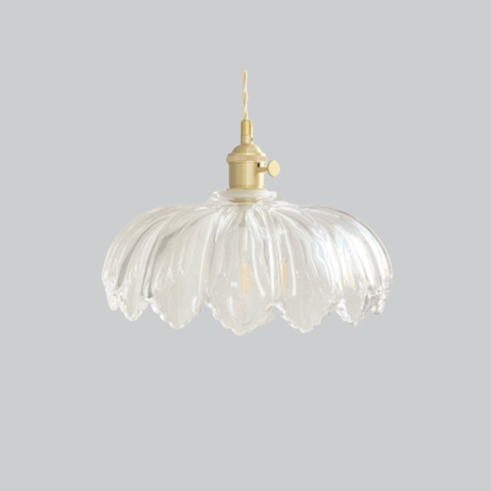 Ledivar Art Deco Blown Brass & Glass Pendant Light, 7 Styles